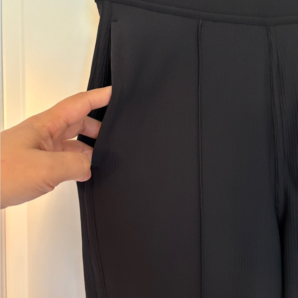 Lululemon Urban Strides Super High Rise Ribbed Casual Pants Black - Picture 5 of 7